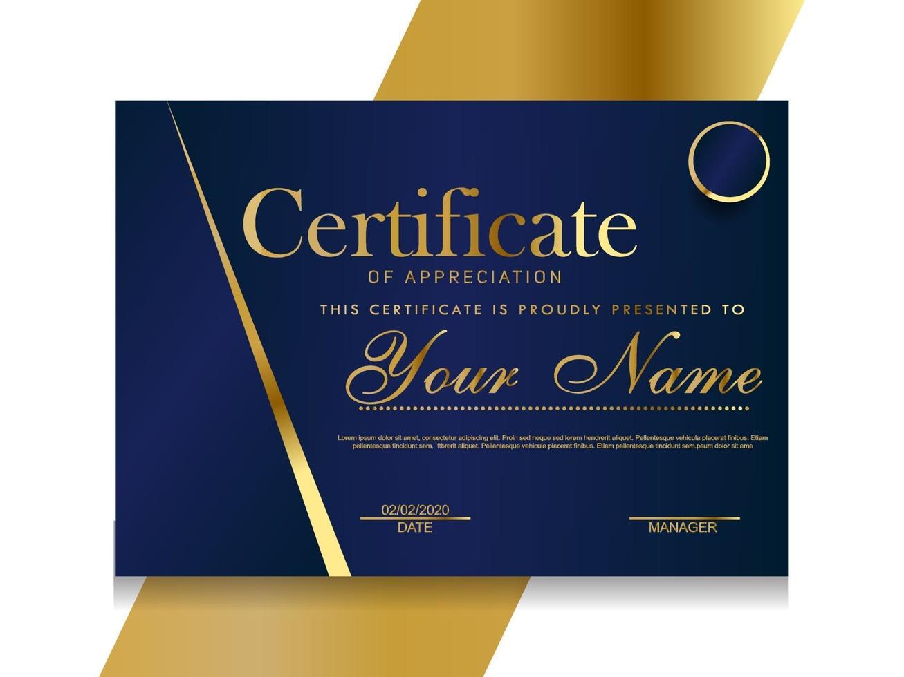 Certificate of Appreciation template.Trendy geometric design. vector