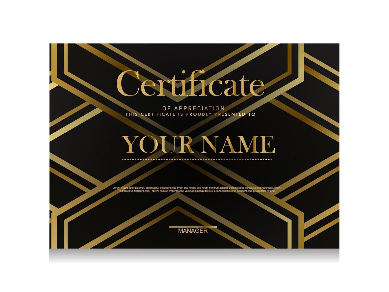 Certificate of Appreciation template.Trendy geometric design. vector