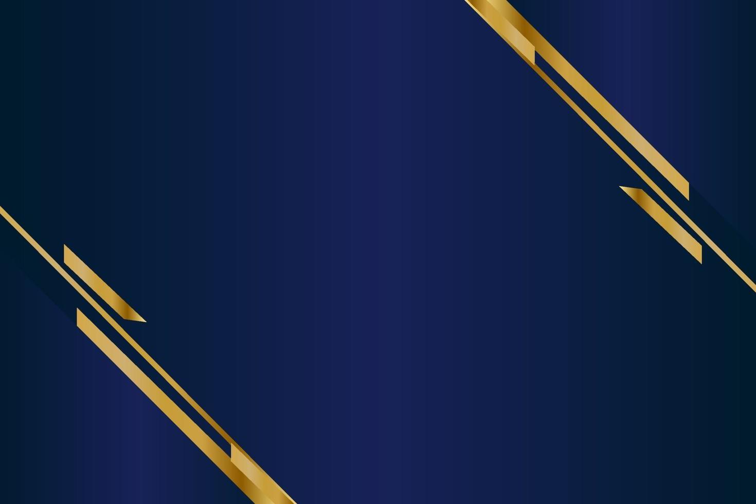 Premium abstract dark blue and gold geometric background. vector