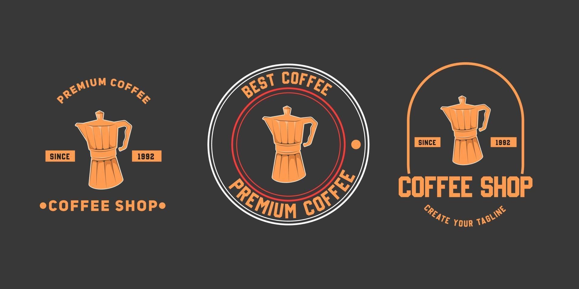 Coffee shop logo icon template design vector