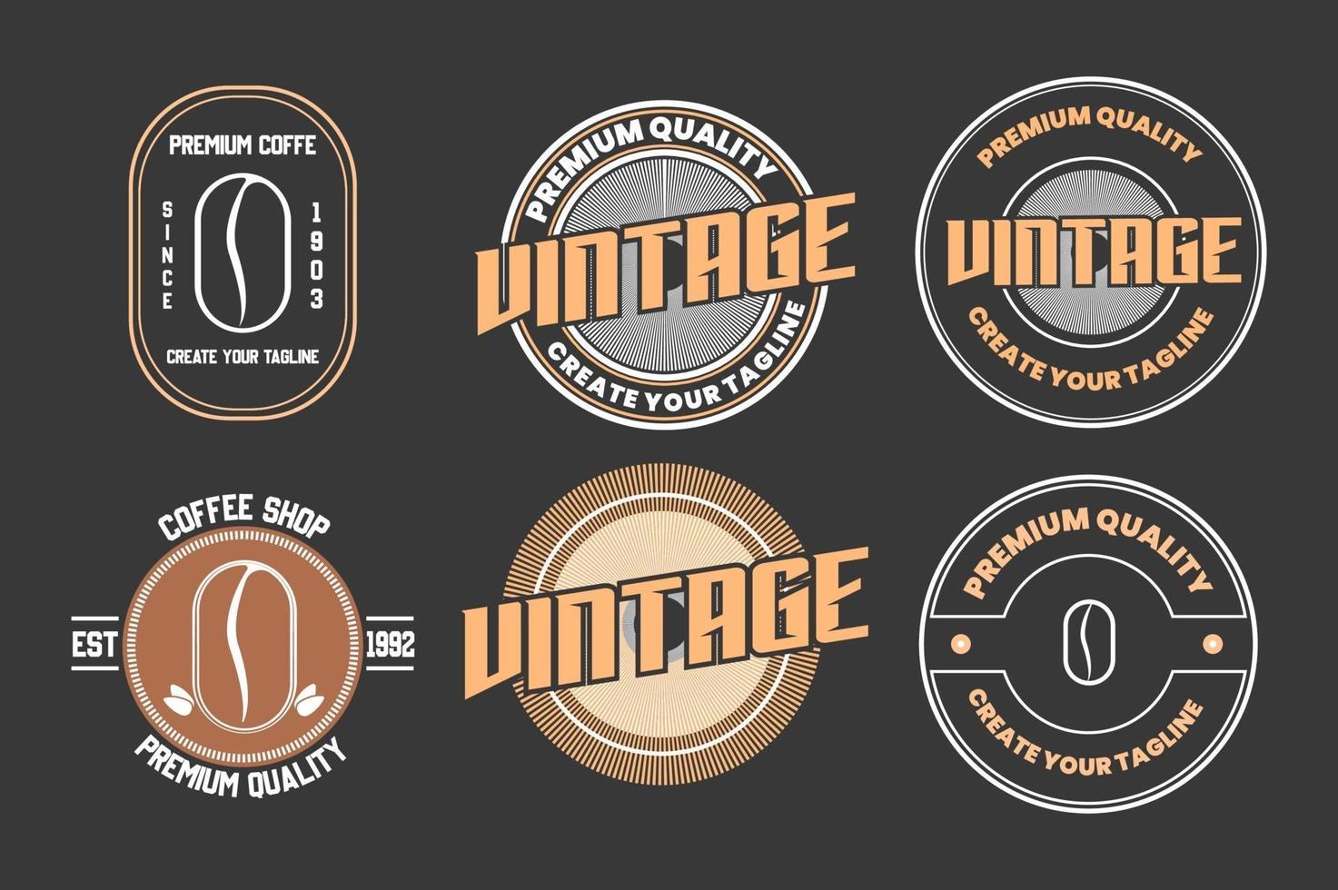 Coffee shop logo icon template design vector