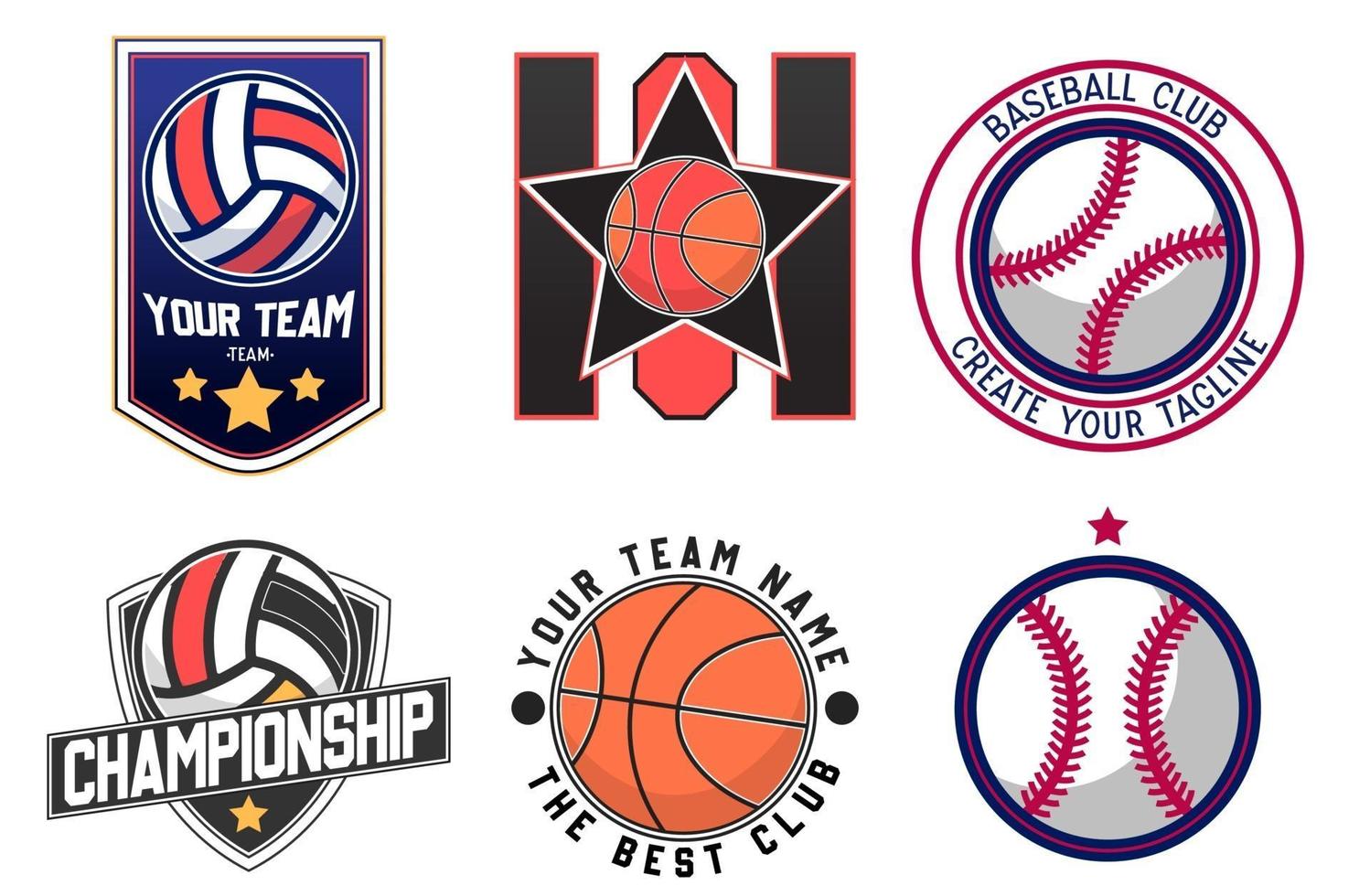 Baseball championship logo design inspiration Vector Image