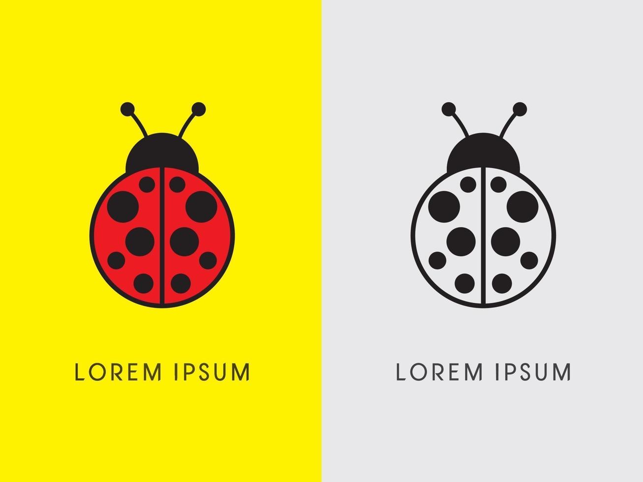 Ladybug Beetle Icon vector