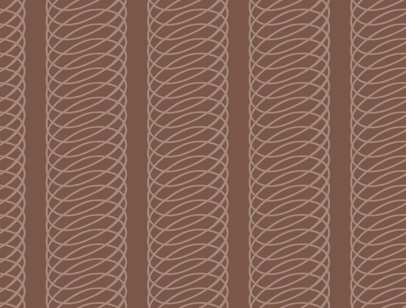 Hand drawn, brown color swirl seamless pattern vector