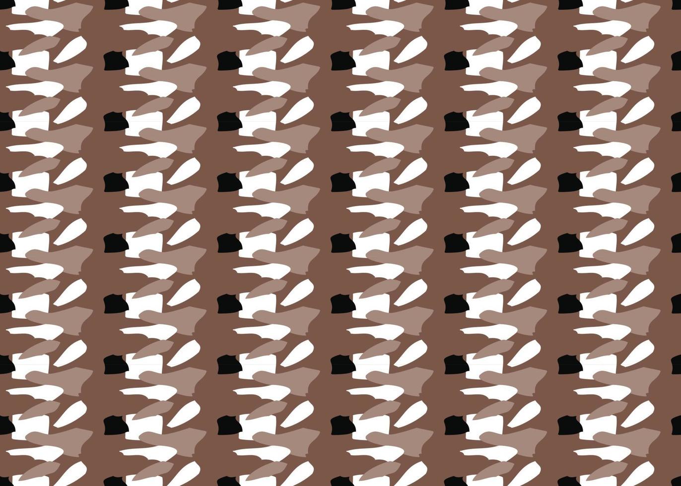 Hand drawn, brown, white abstract seamless pattern vector