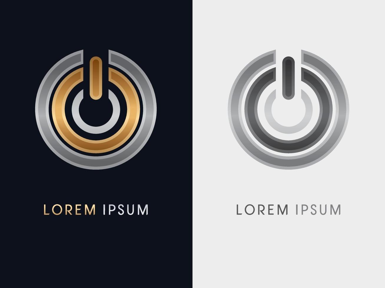 Luxury Power Button vector