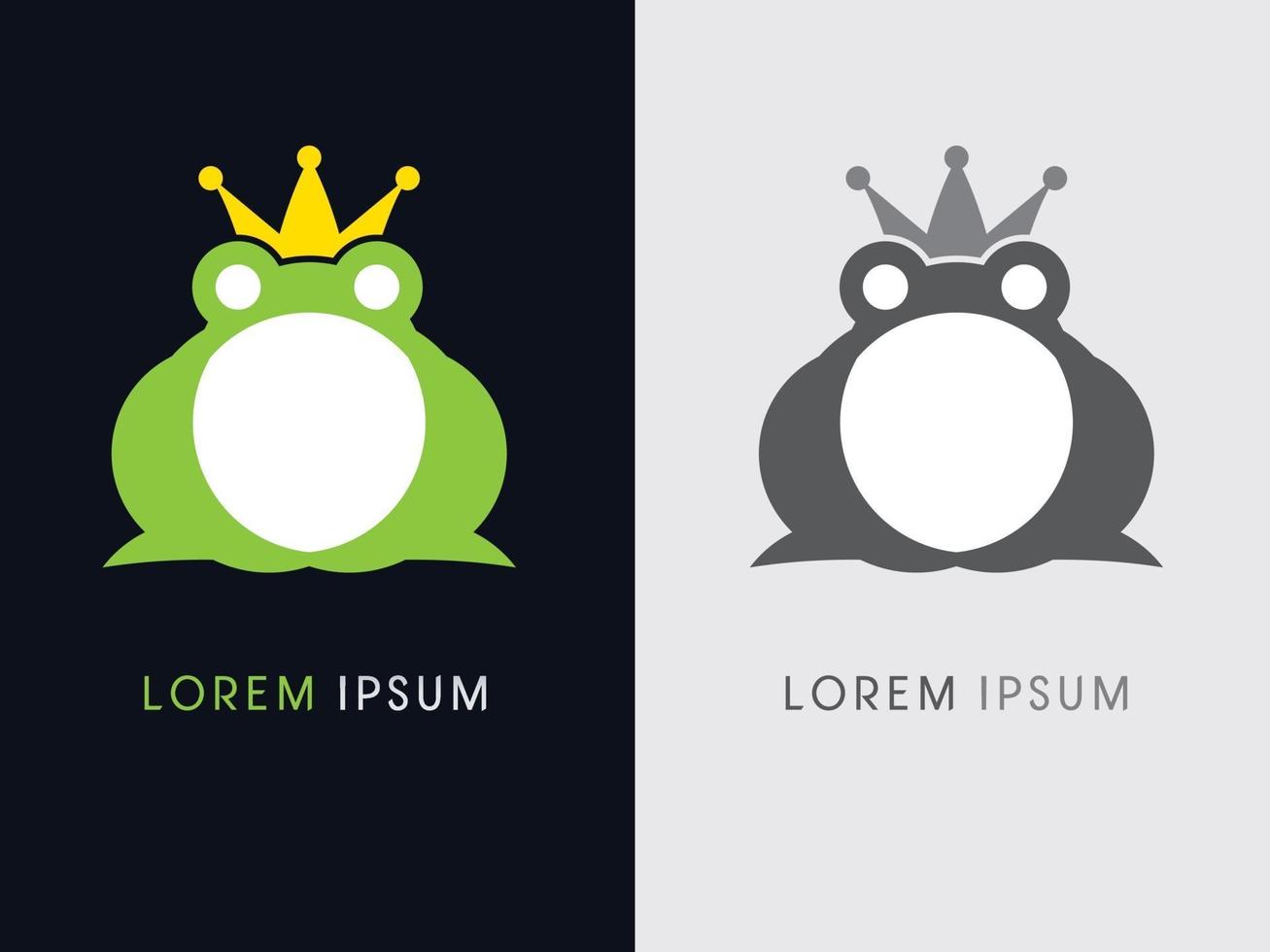 Prince Frog Icon vector