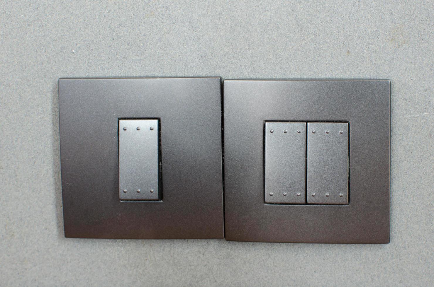 Interruptores De Luz Modernos En Una Pared Foto de archivo