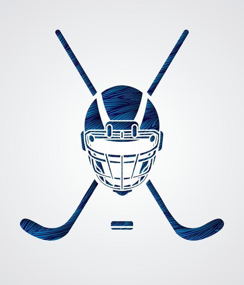 casco de hockey sobre hielo vector