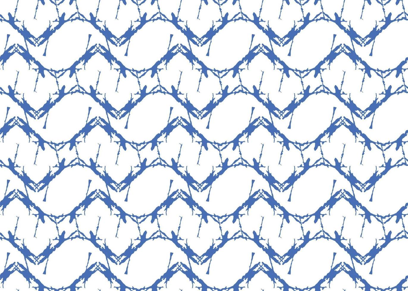 Hand drawn, blue, white color stripes seamless pattern vector