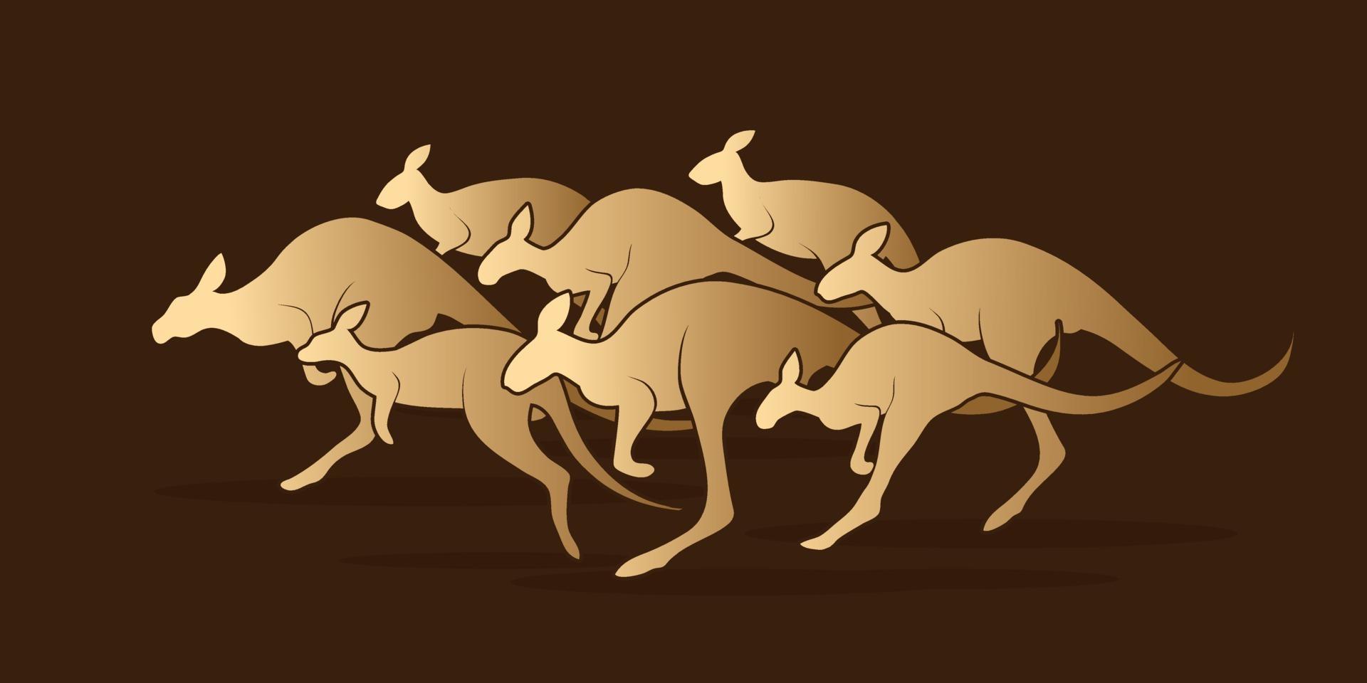 Group of Kangaroo Jumping 2125707 Vector Art at Vecteezy