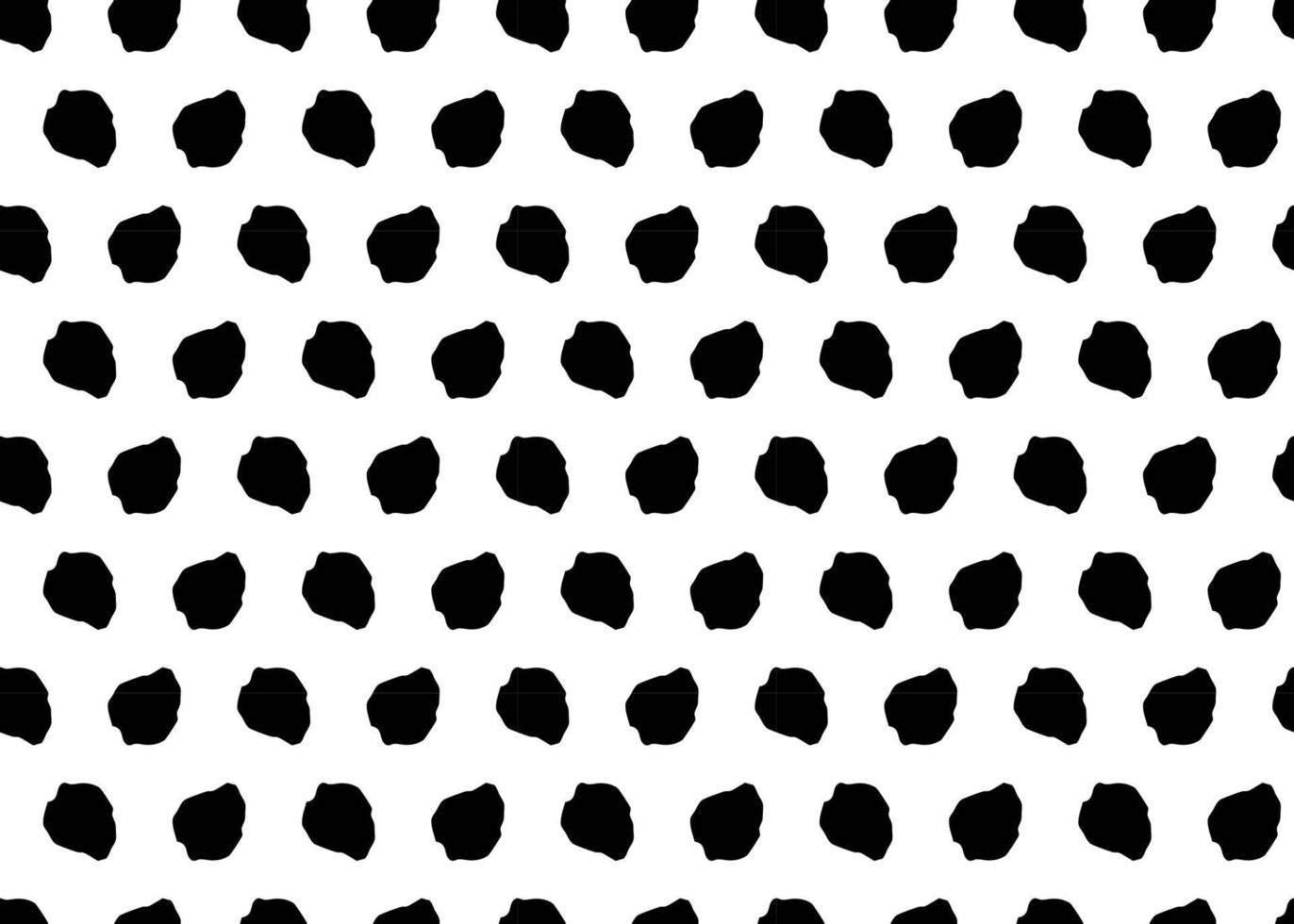 Hand drawn, black dots seamless pattern vector