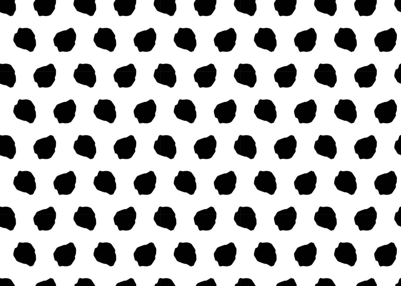 Hand drawn, black dots seamless pattern vector