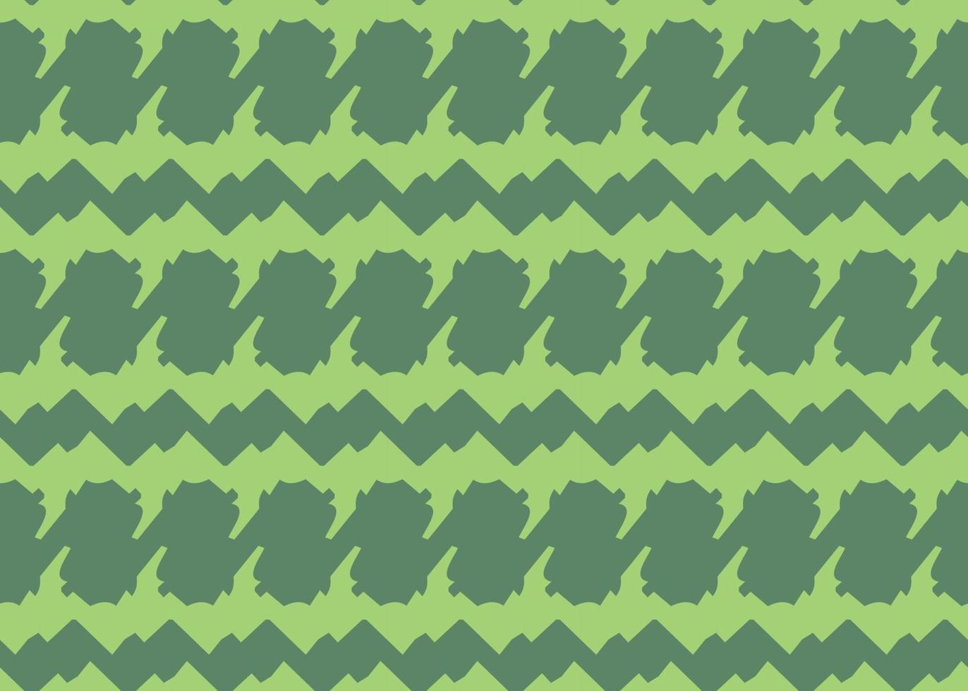Hand drawn, green colors abstract lines seamless pattern vector