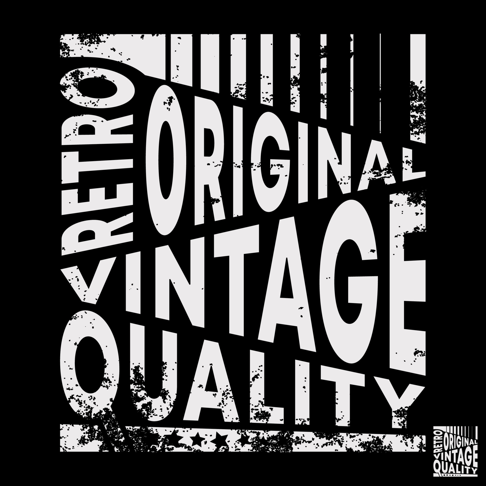 Retro original vintage typography for tshirt stamp, tee print
