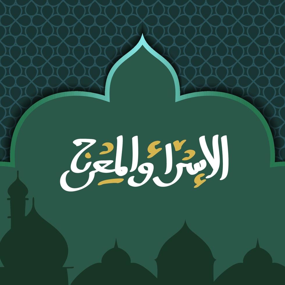 Isra Miraj Background Template Vector illustration.