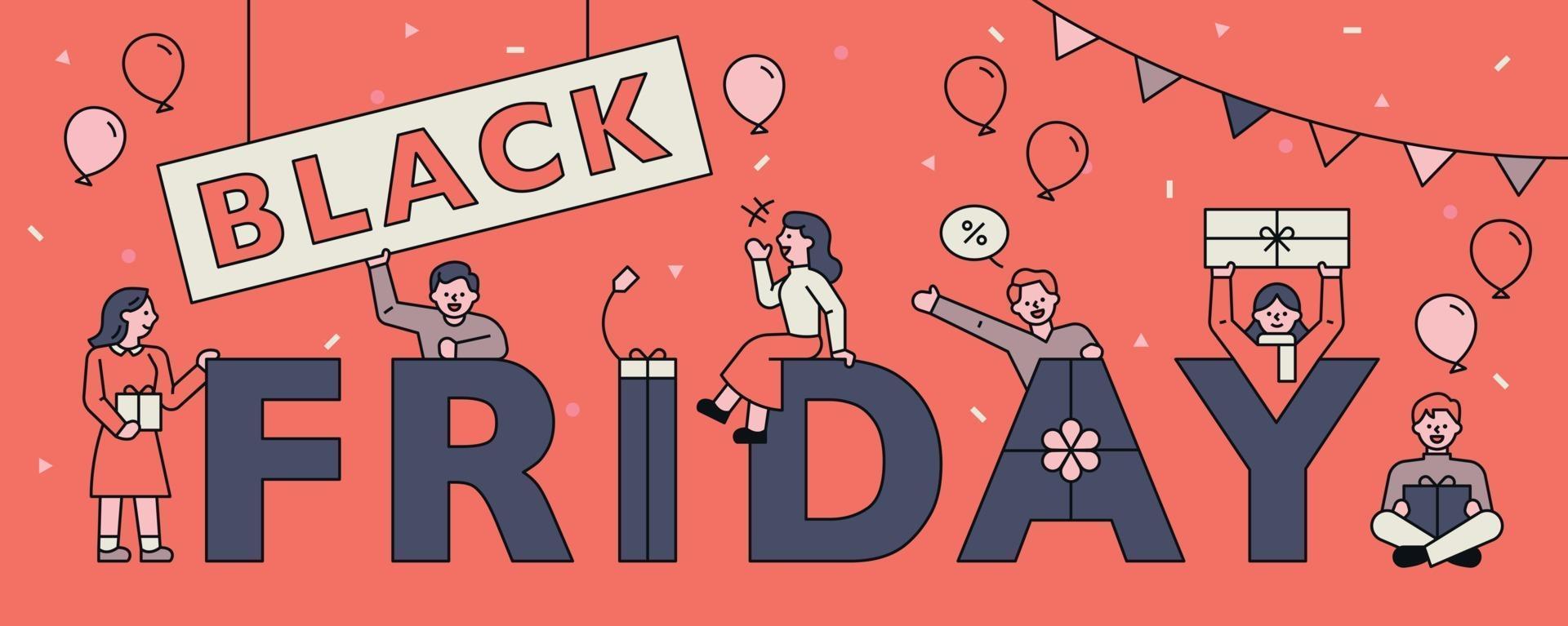 black friday promotion banner. vector