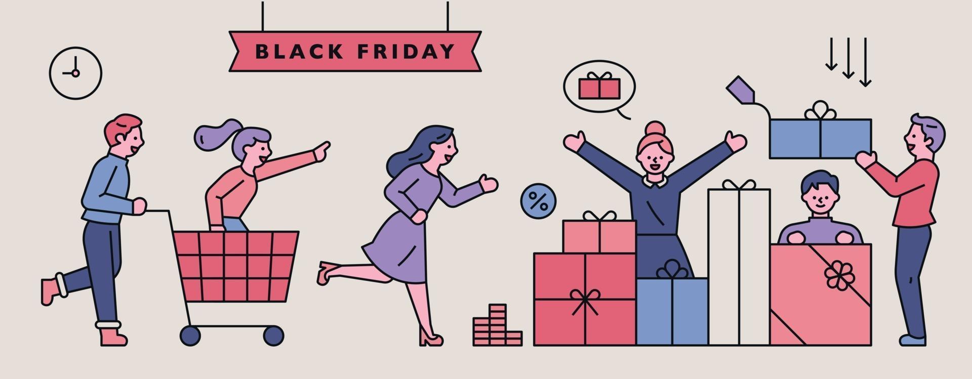 black friday sale banner vector