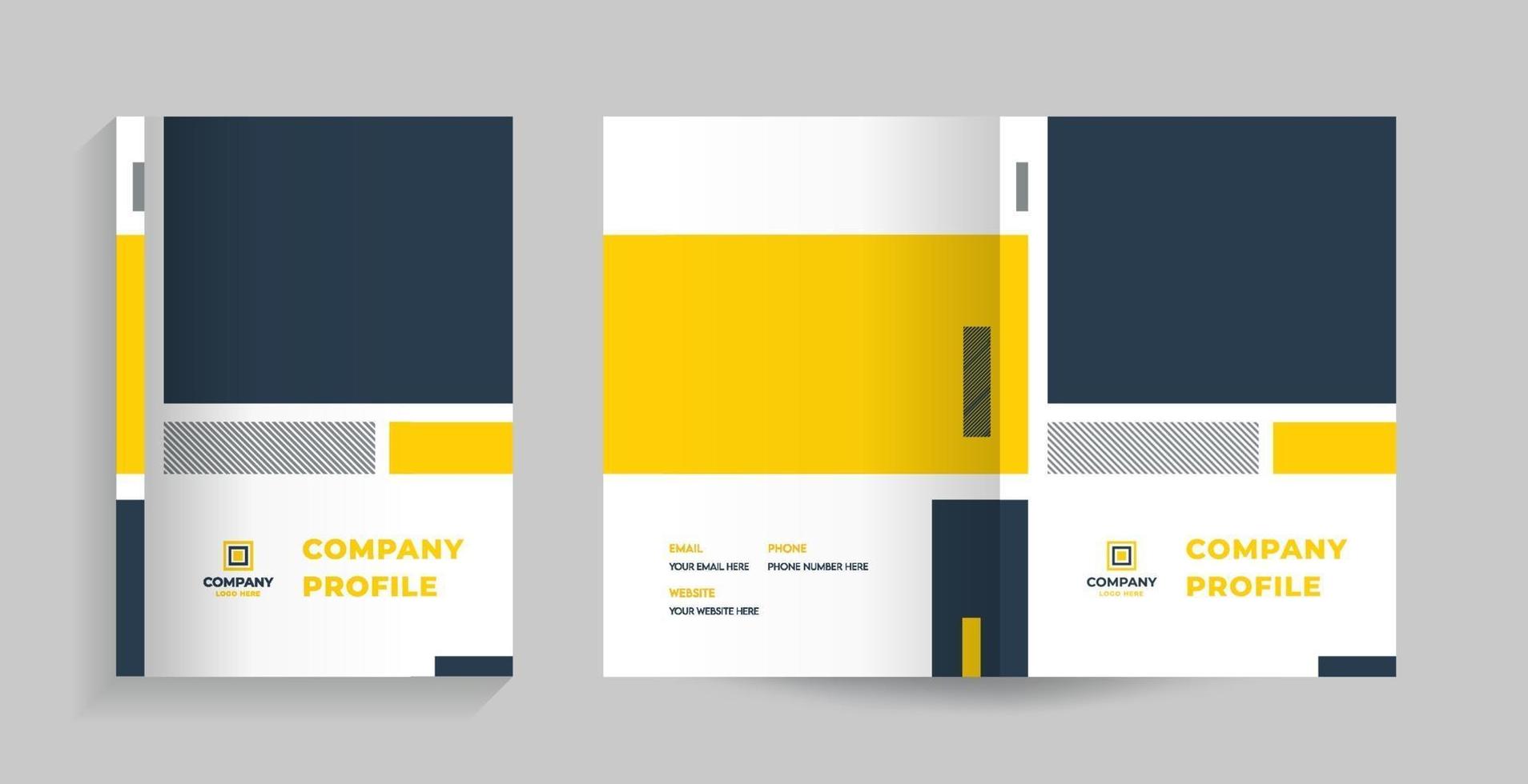 template layout design with cover page vector