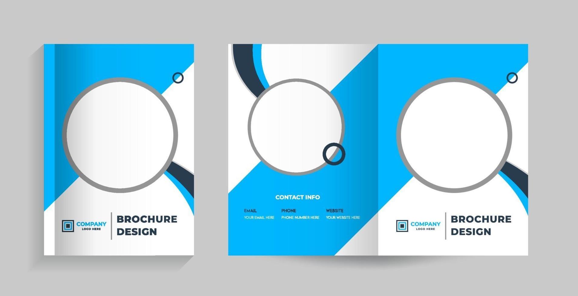 template layout design with cover page vector