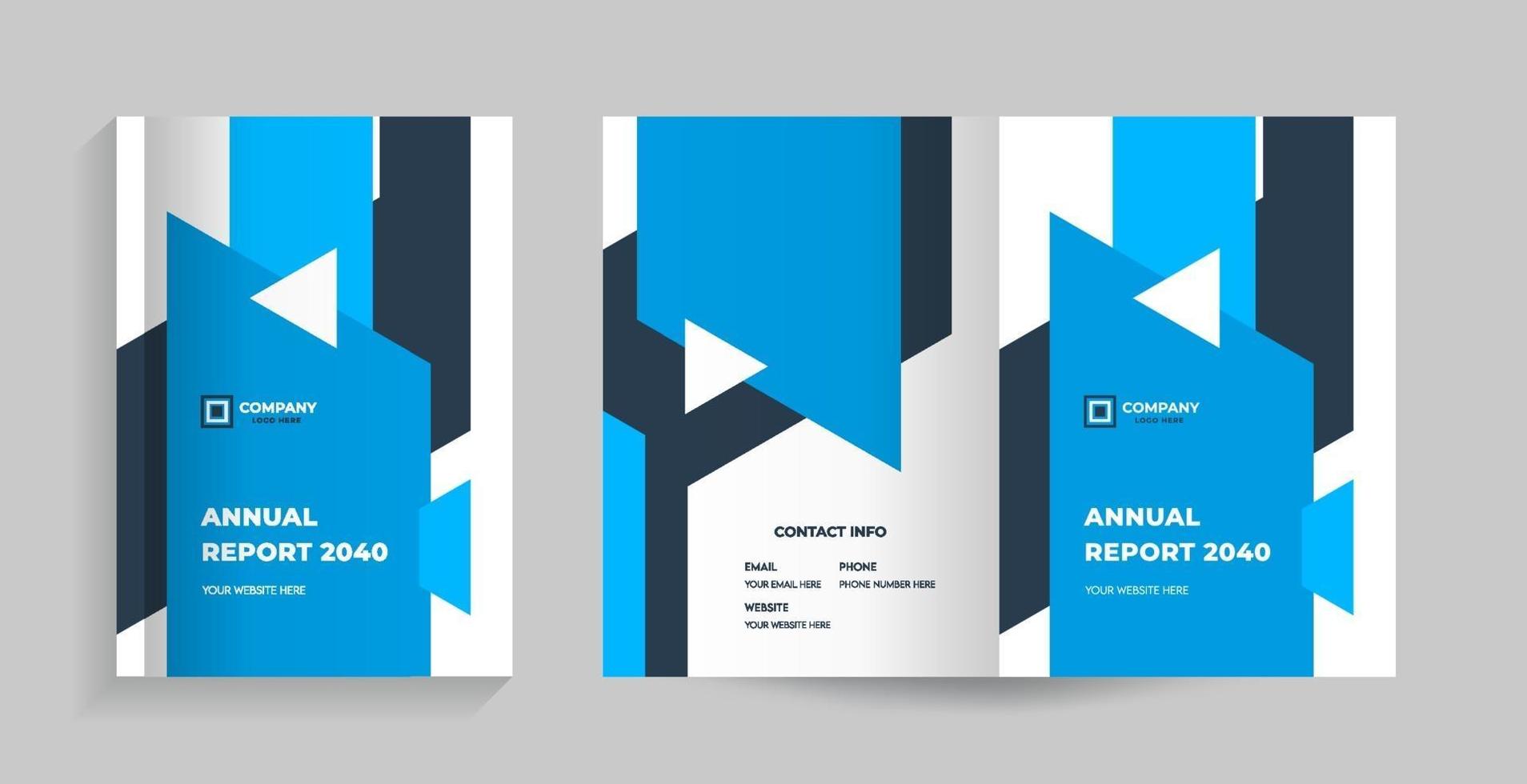 template layout design with cover page vector