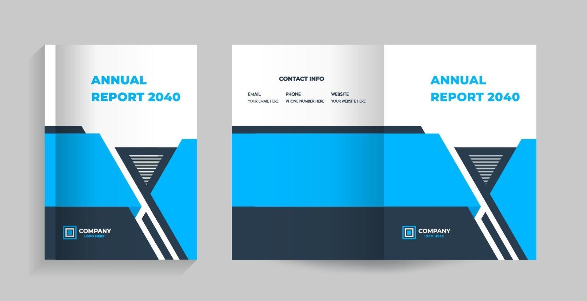 template layout design with cover page vector