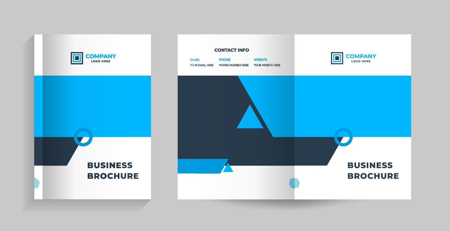 template layout design with cover page vector