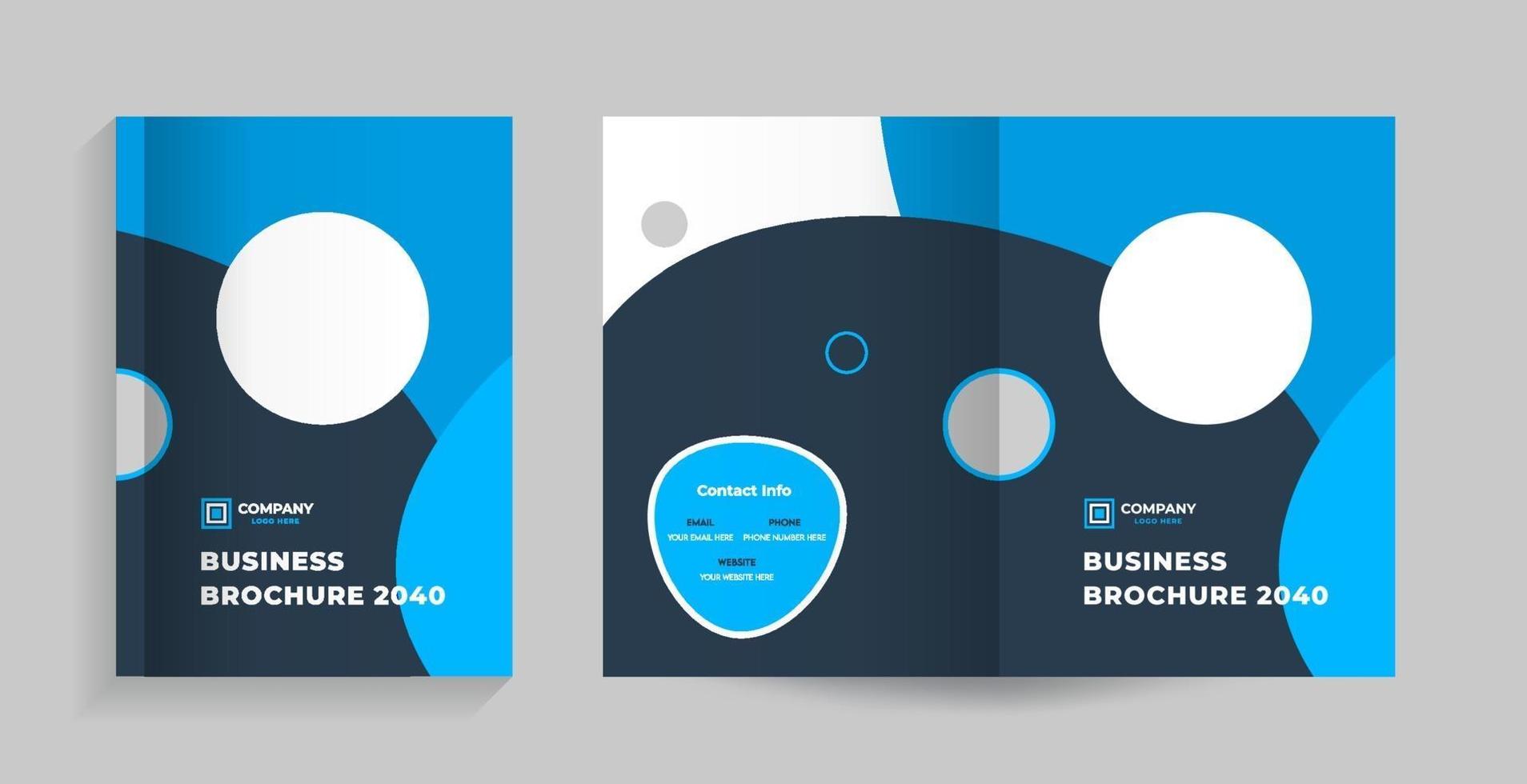 template layout design with cover page vector
