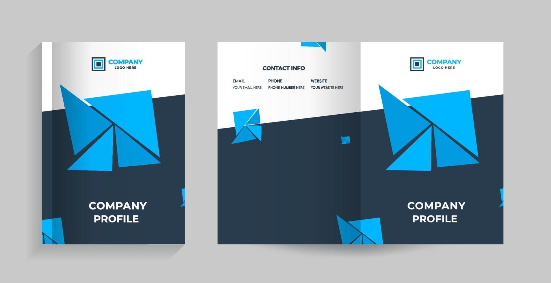 template layout design with cover page vector