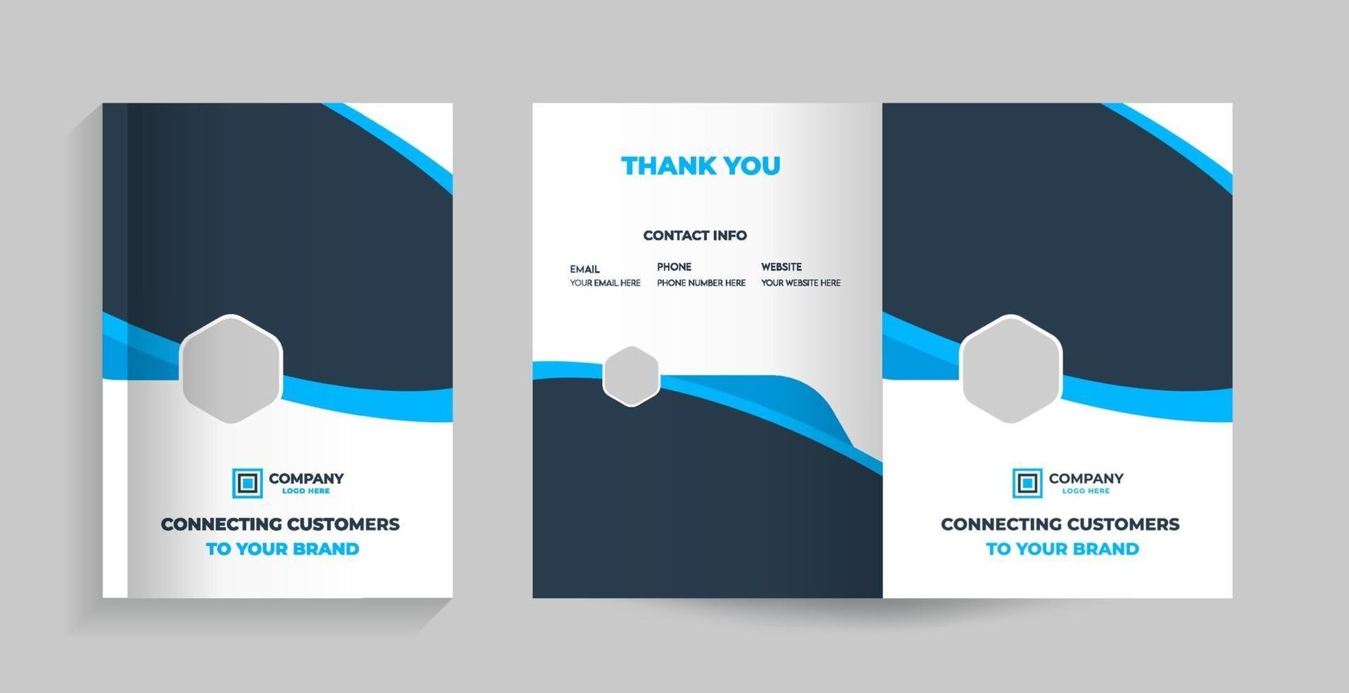 template layout design with cover page vector