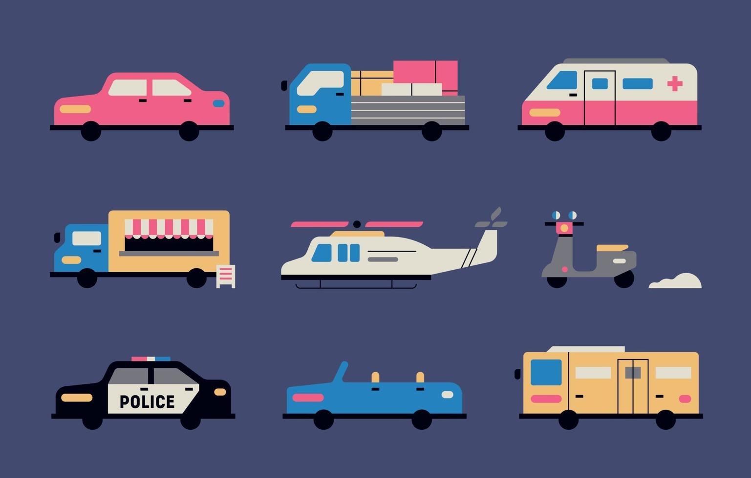 transportation vehicle collection vector
