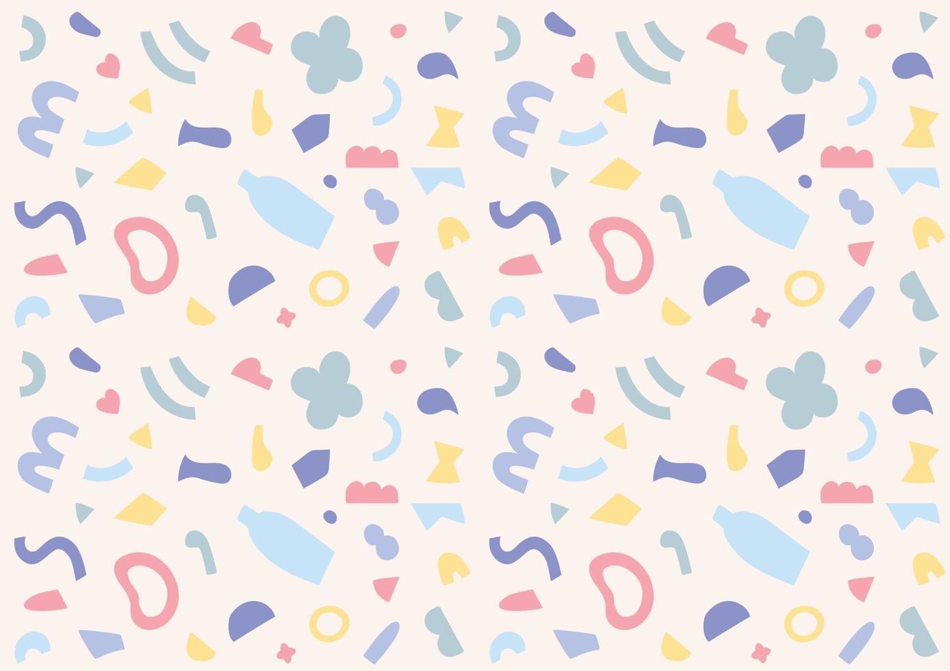 Pattern background with simple small shapes vector