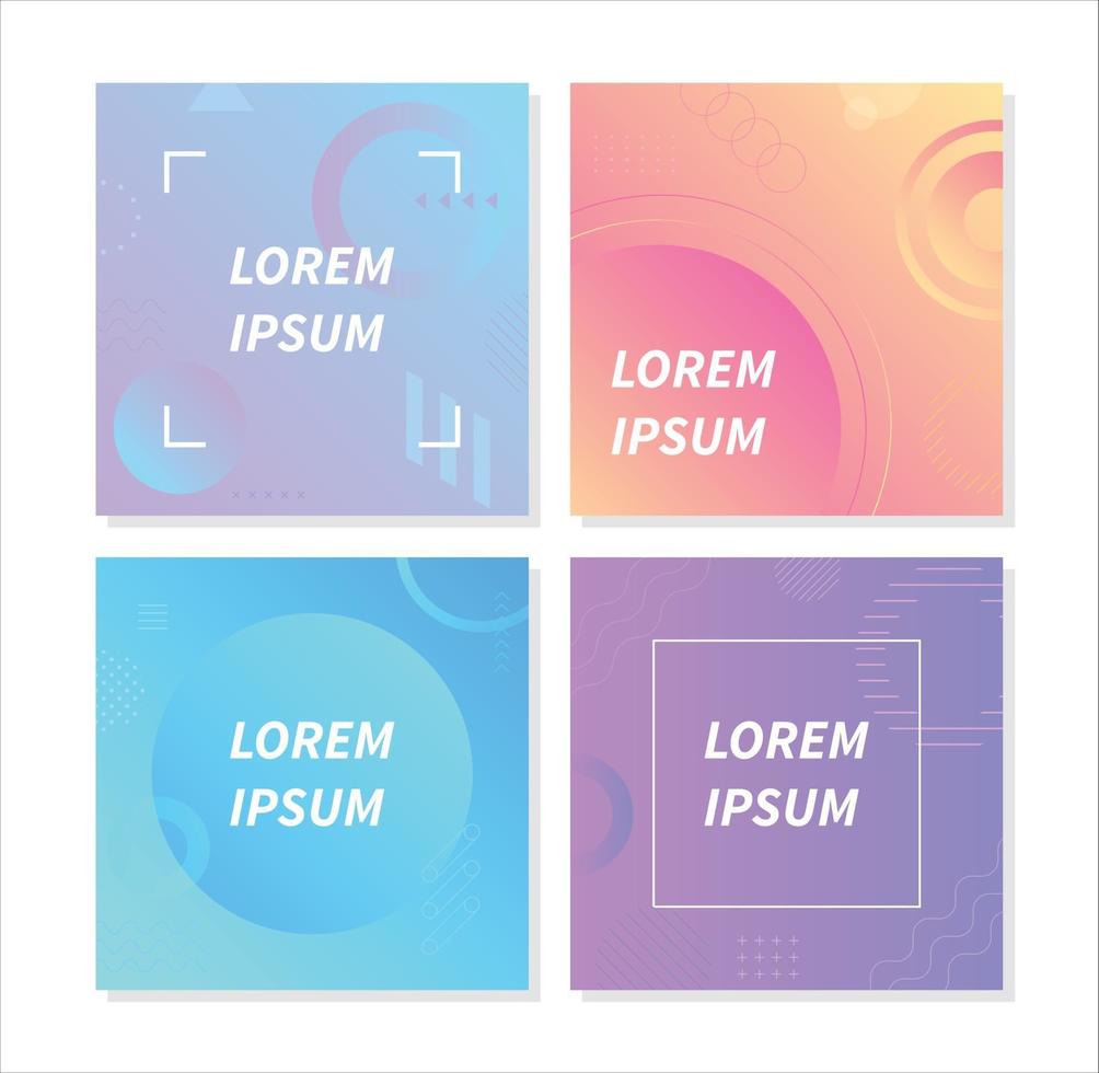 gradient background set vector