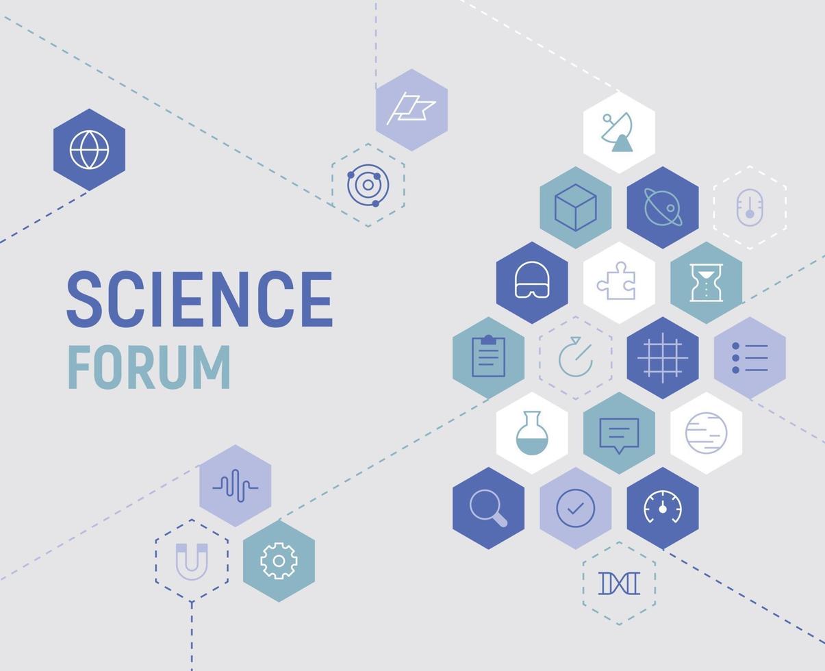 science forum banner vector