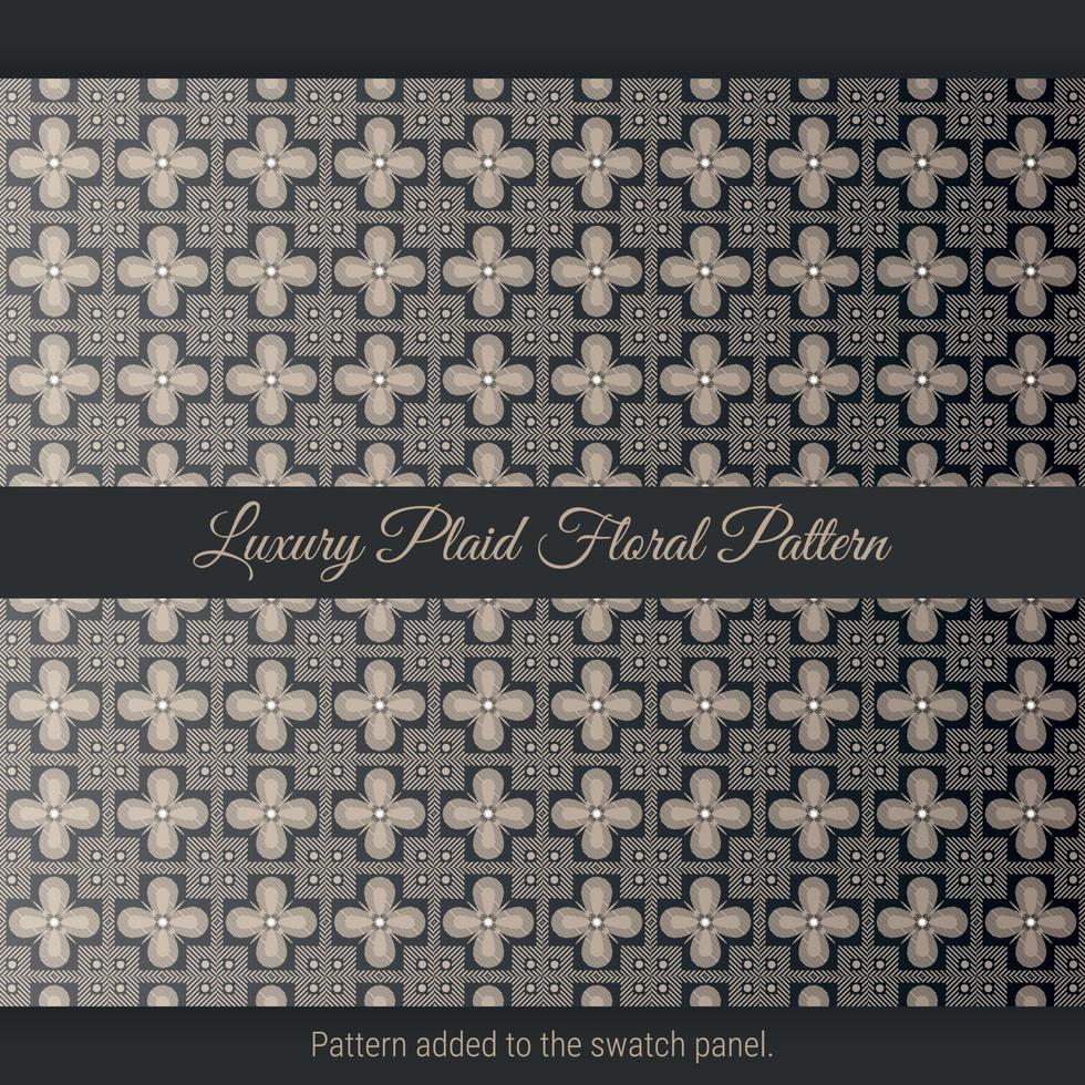 Luxury Plaid Floral Pattern. Luxury arabic. Floral Pattern vector