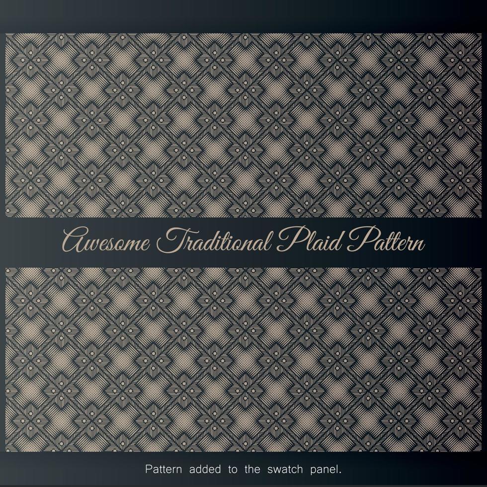 Awesome Traditional Plaid Pattern. Background with seamless pattern in islamic style, vector