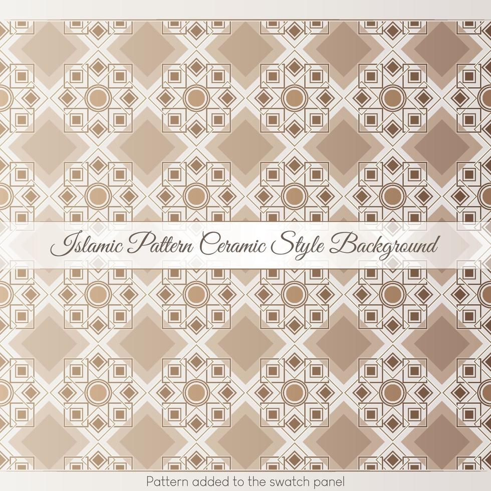 Islamic Pattern Ceramic Style Background vector