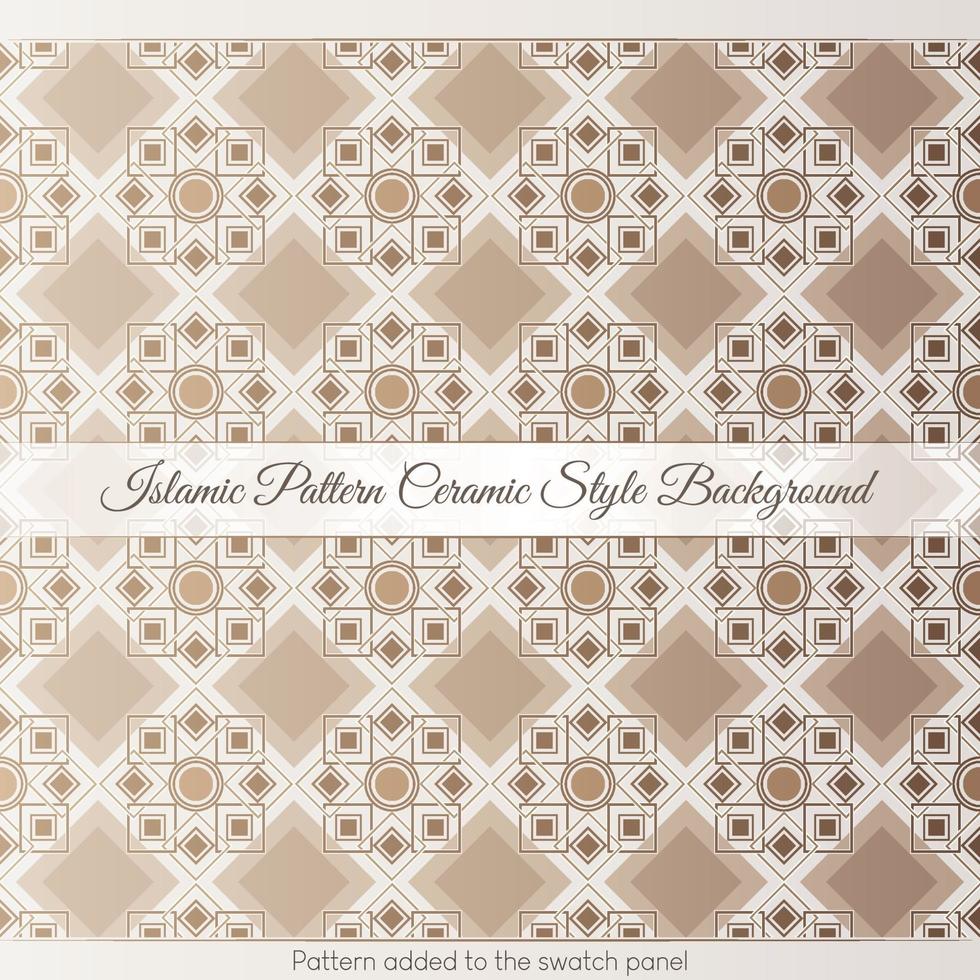 Islamic Pattern Ceramic Style Background vector