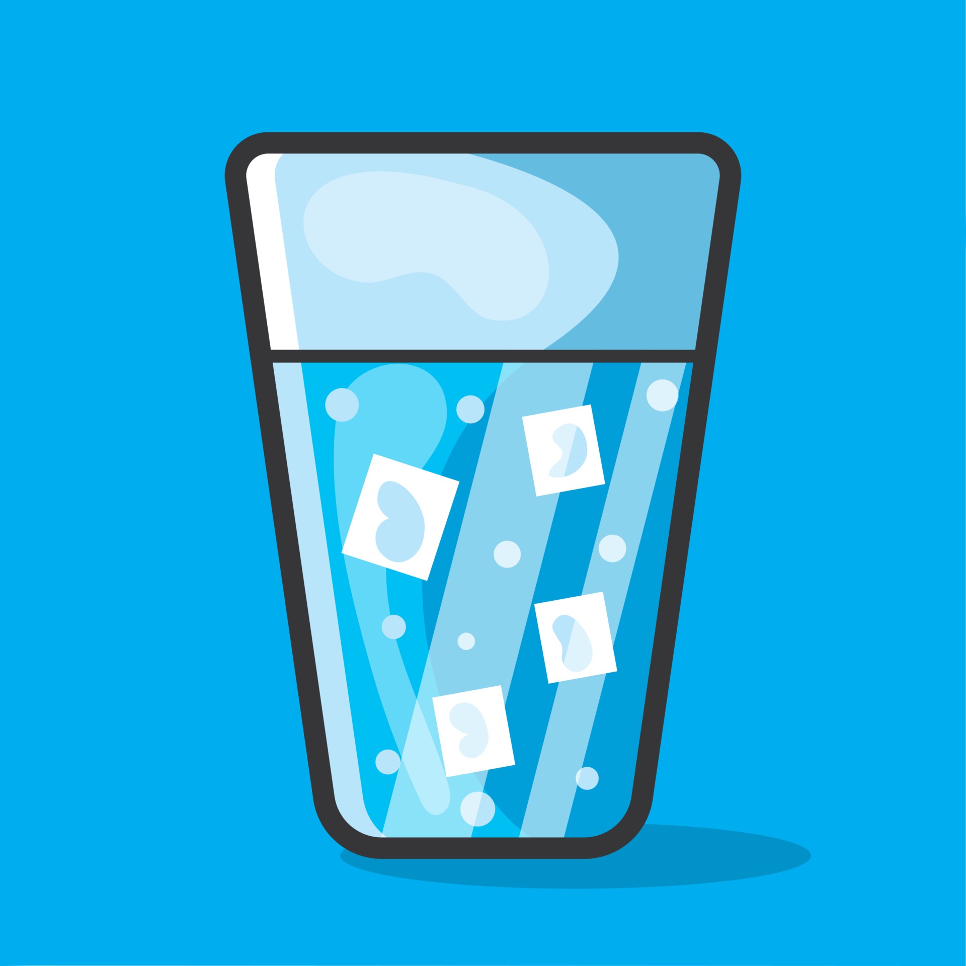 ice water on the glass illustration in flat style 2126546 Vector Art at