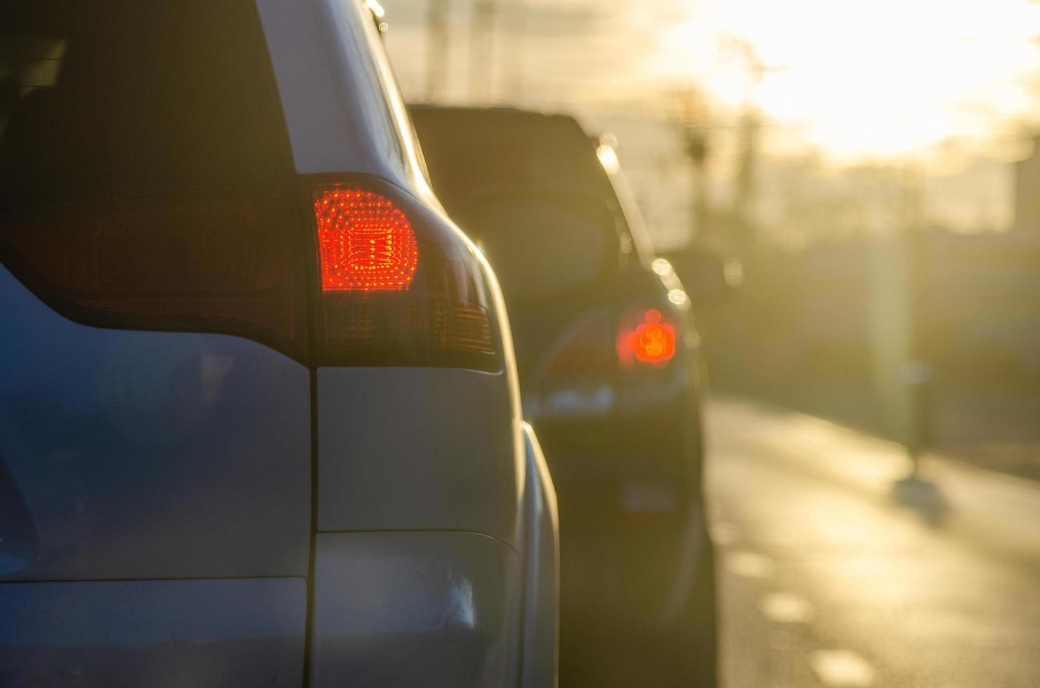 Traffic at sunset photo