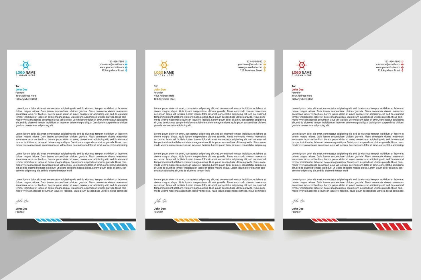 Letterhead Design Template vector