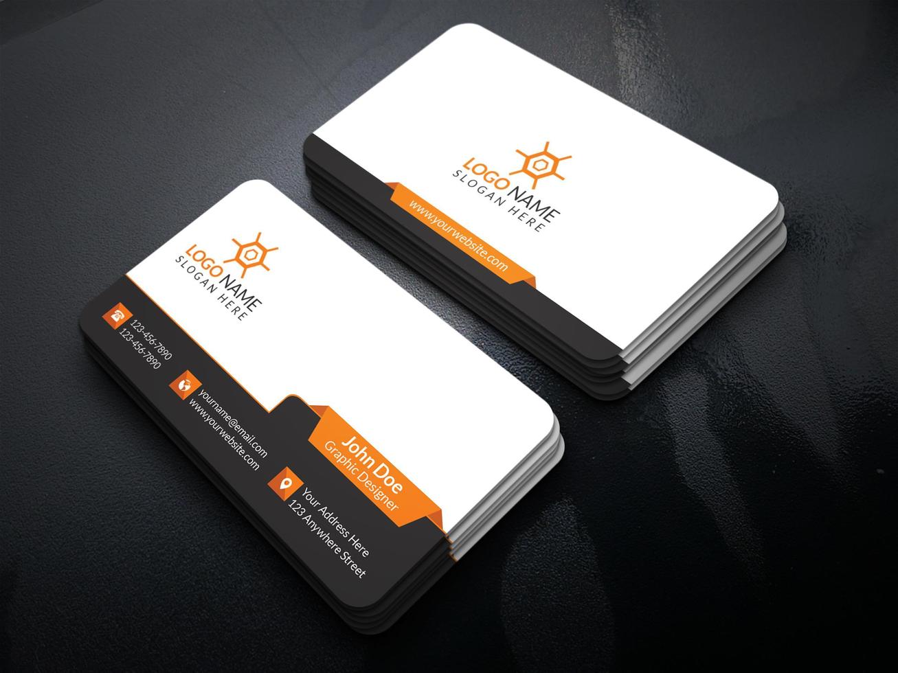 Creative And Corporate Business Card Design Template vector