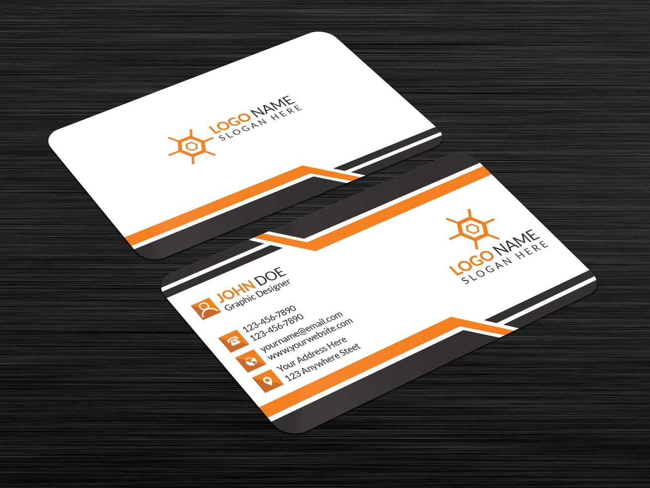 Plantilla de diseño de tarjeta de visita creativa y corporativa con formato vectorial vector