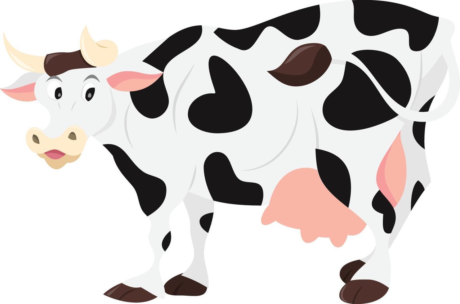 vaca de leche de dibujos animados vector