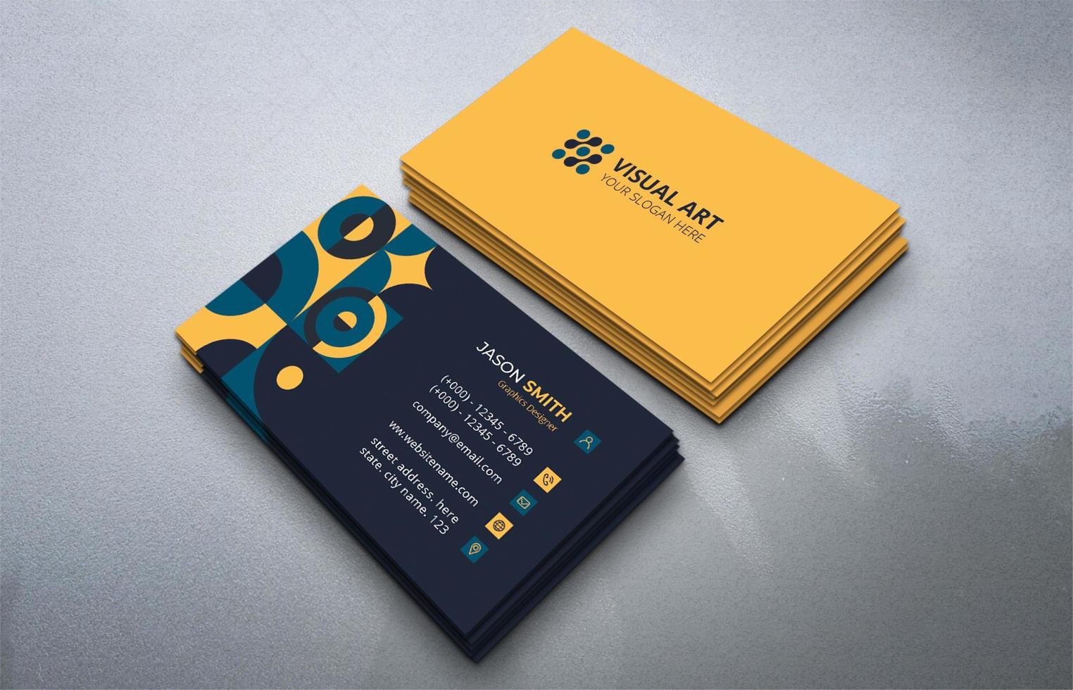 Elegant Business Card With Retro Style vector