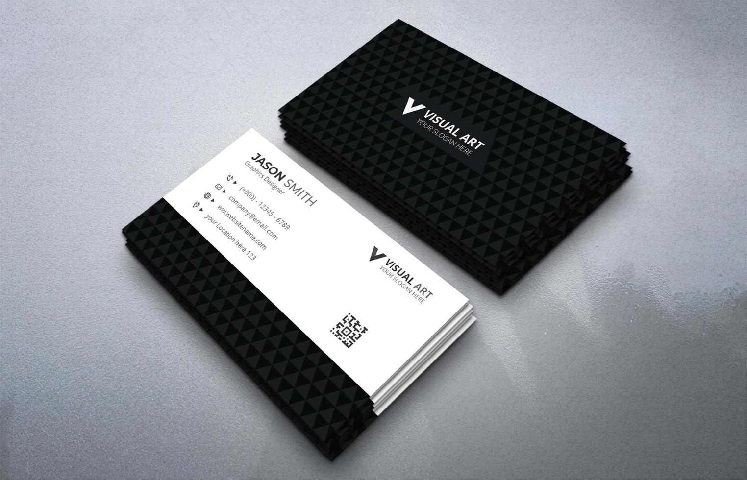 Black And White Simple Business Card vector