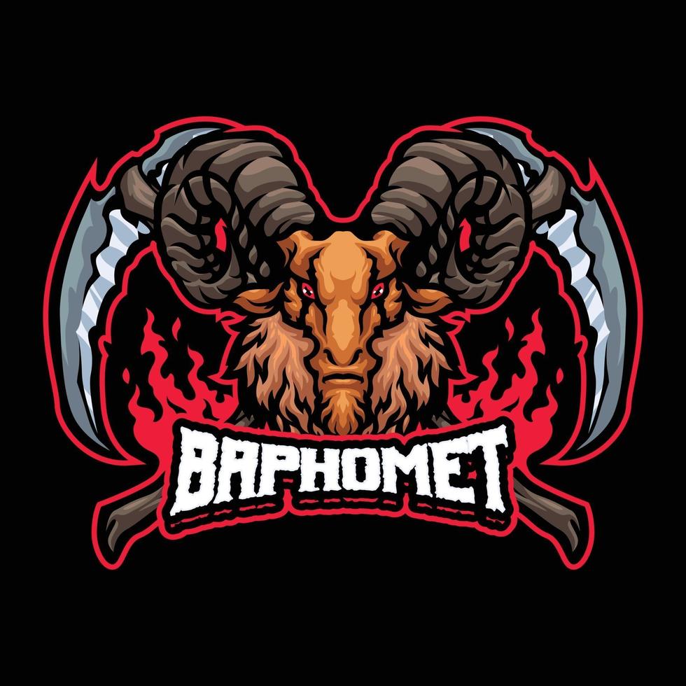 baphomet mascot character vector