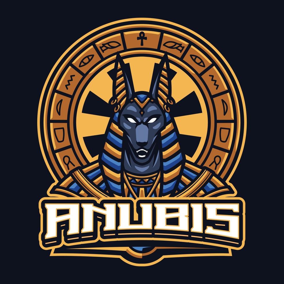 personaje de la mascota de anubis vector