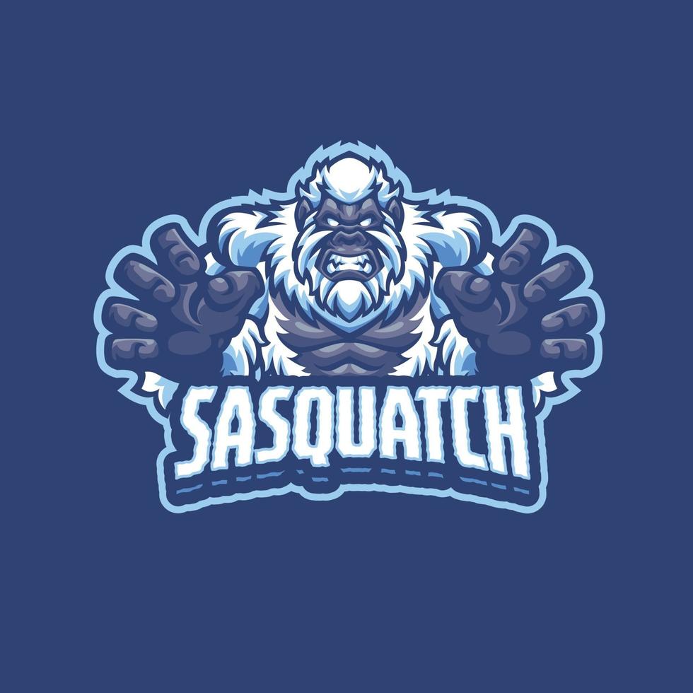 personaje de mascota sasquatch vector