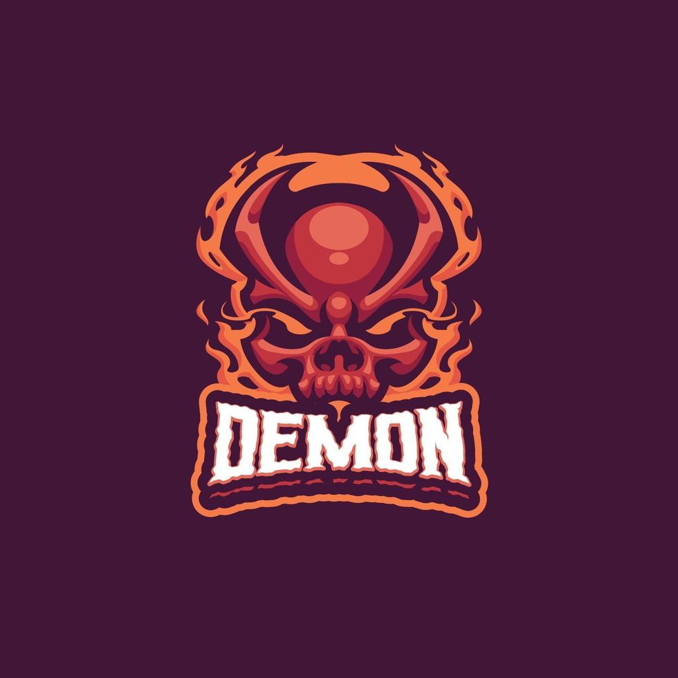 Demon mascot character vector